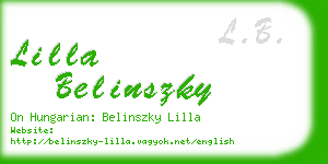 lilla belinszky business card